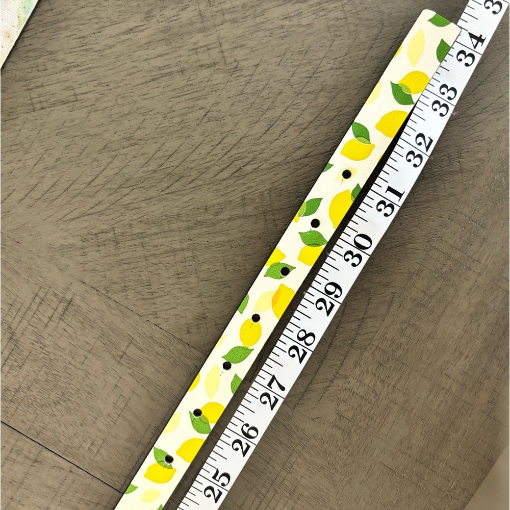 KATE SPADE NY Genuine Leather Lemon and Leaf Design Bow Belt--NWT--S - Picture 7 of 7